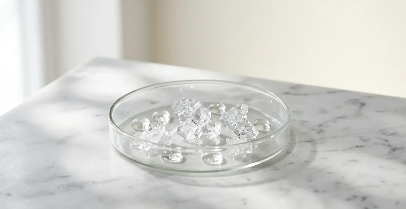 Rappresentazione elegante e raffinata del trattamento peeling chimico per il melasma