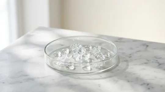 Rappresentazione elegante e raffinata del trattamento peeling chimico per il melasma