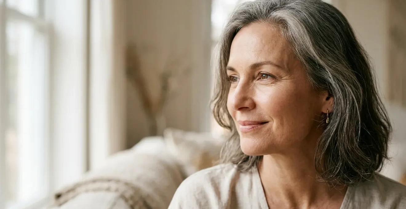 Rappresentazione visiva del contrasto tra invecchiamento biologico e vitalità cutanea a 50 anni