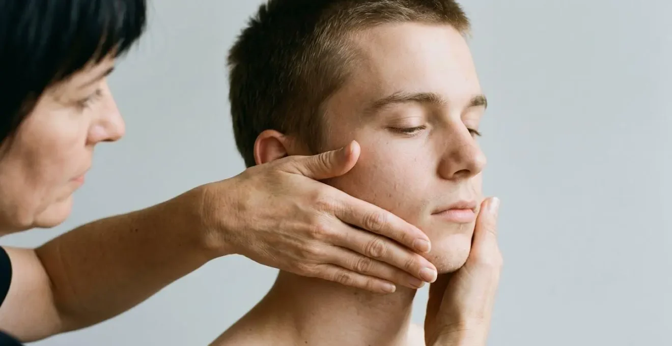 Valutazione professionale della muscolatura facciale per trattamenti preventivi