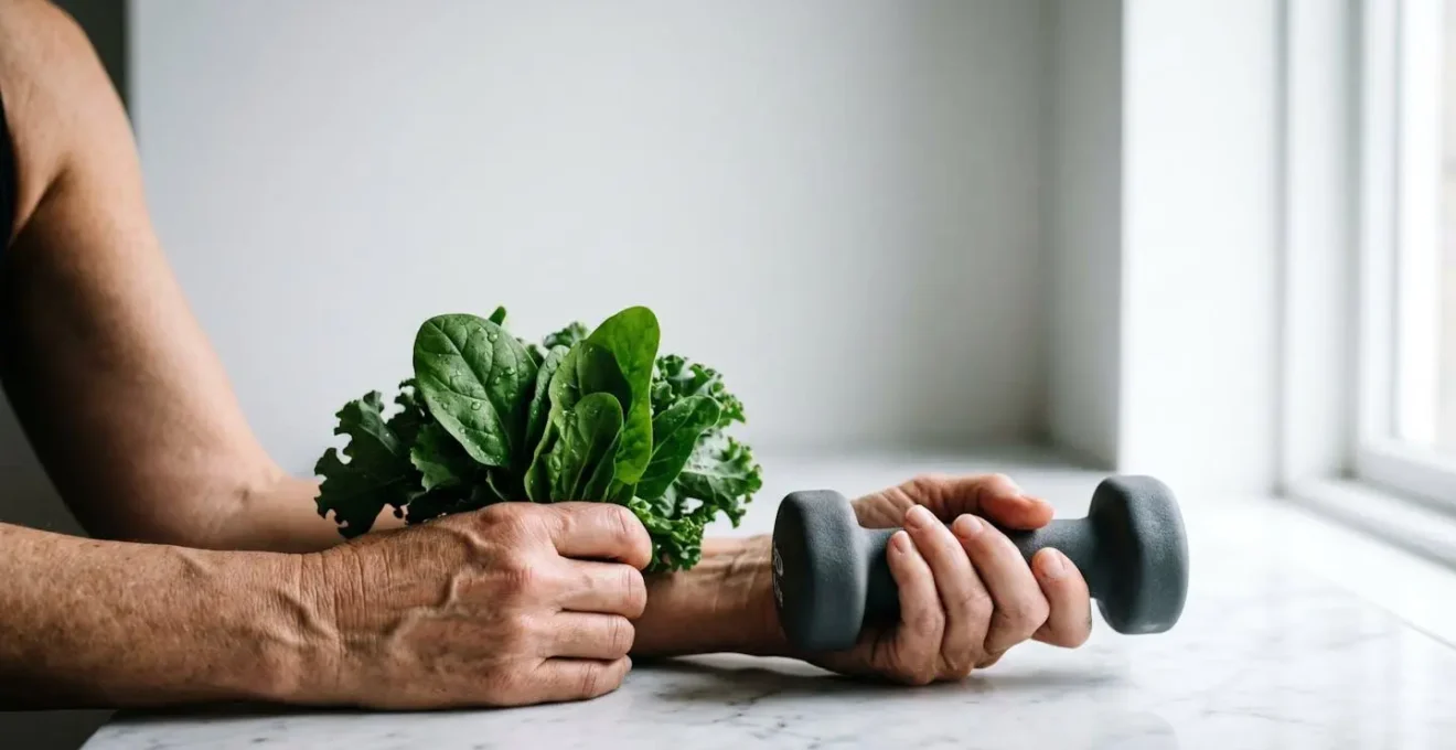 Rappresentazione visiva del concetto di mantenimento massa muscolare e invecchiamento attivo dopo i 45 anni